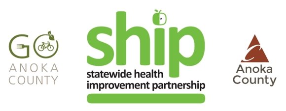 Image of Anoka Go Logo Statewide Health Improvement Partnership Logo and Anoka County Logo