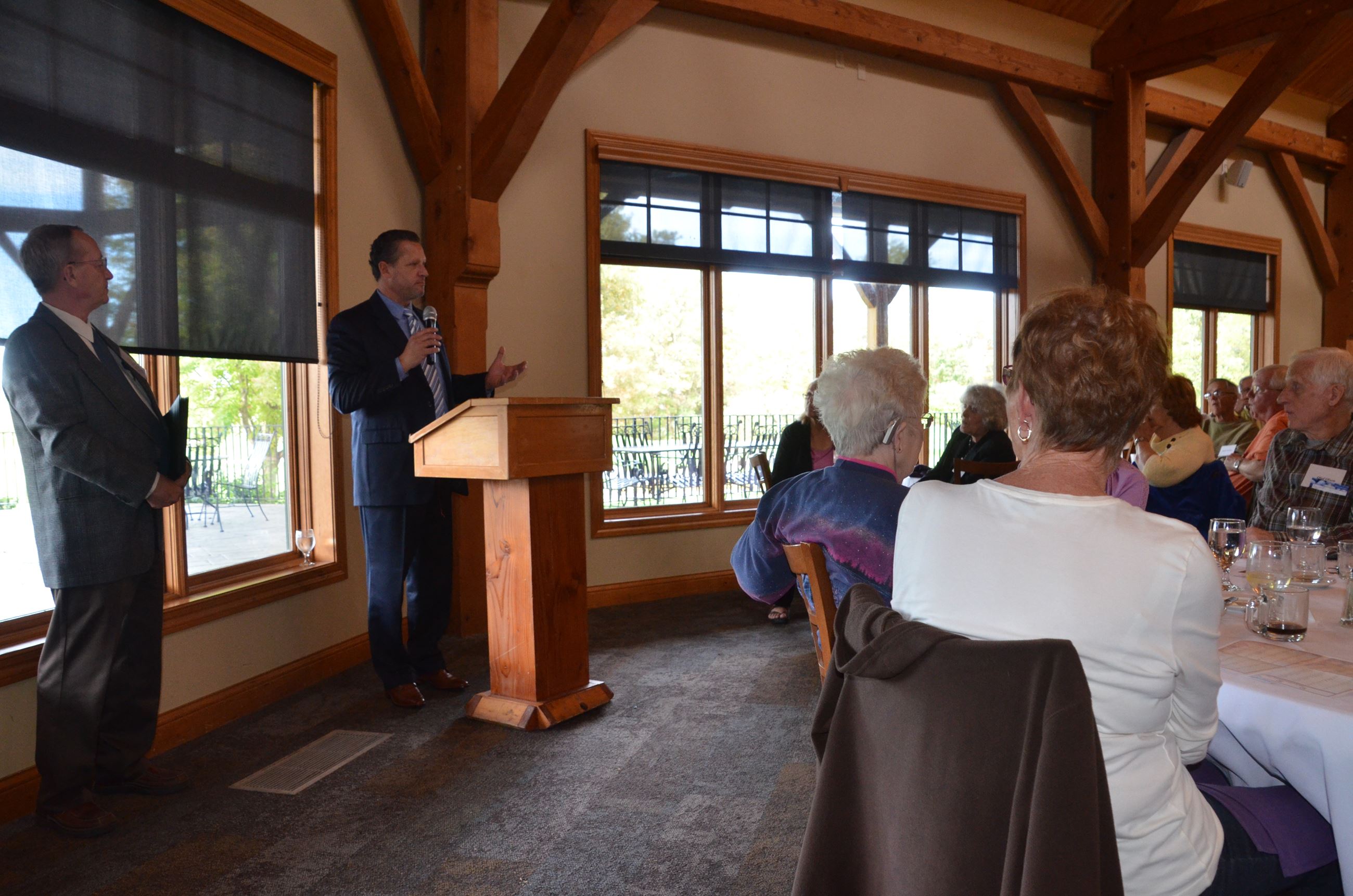 Commissioner Look speaking wide