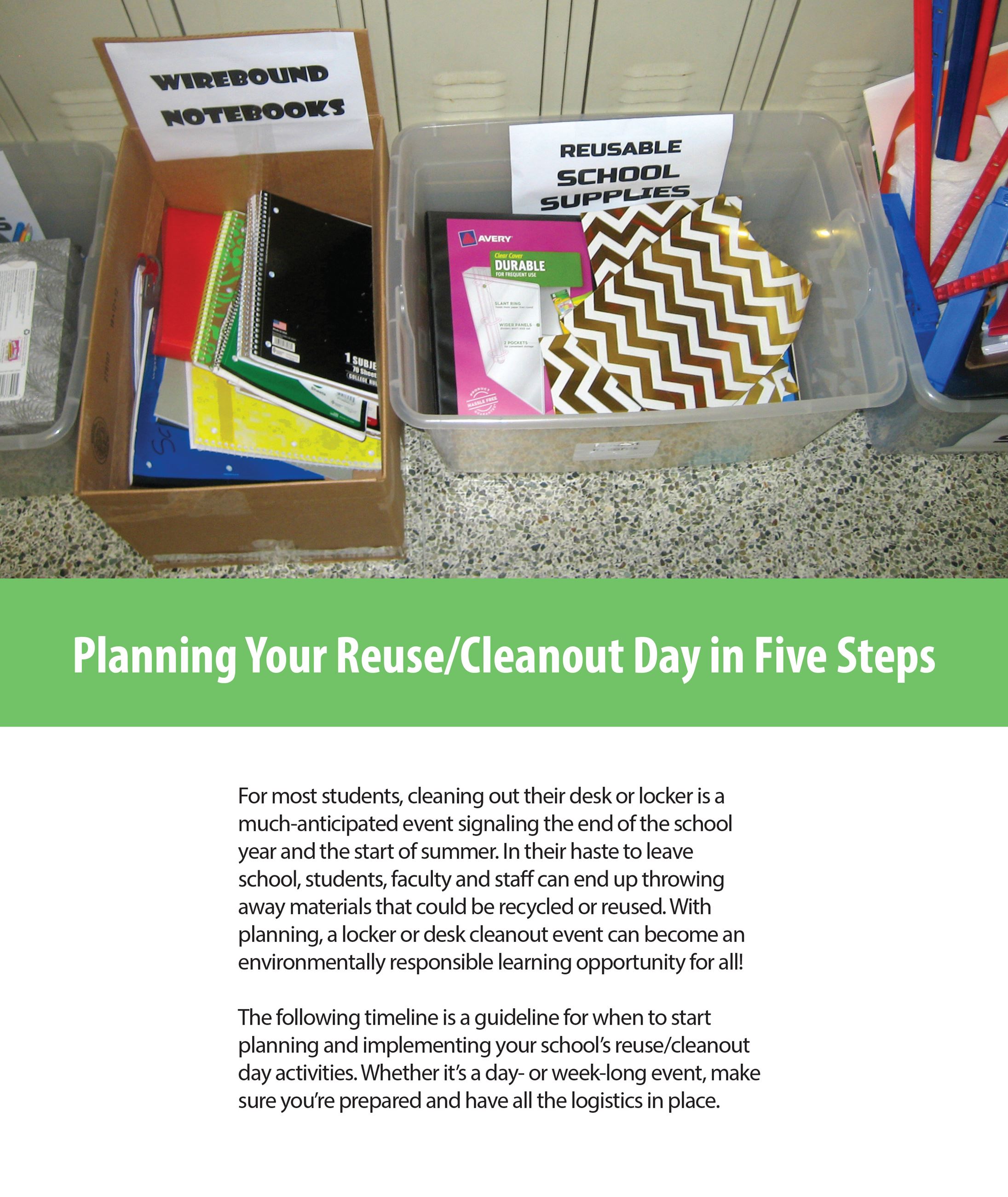 SWMCB Schools Cleanout Day Toolkit